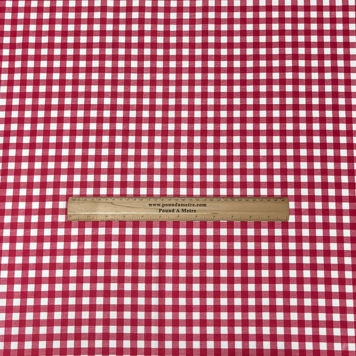 Pound A Metre 3 Metres 3 Metres Textured Scuba Jersey- (Red Check)