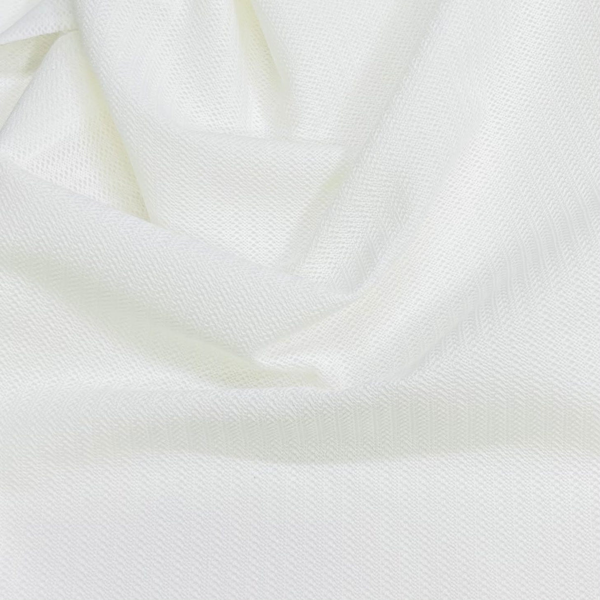 Pound A Metre 3 Metres Textured Scuba Jersey- (White)