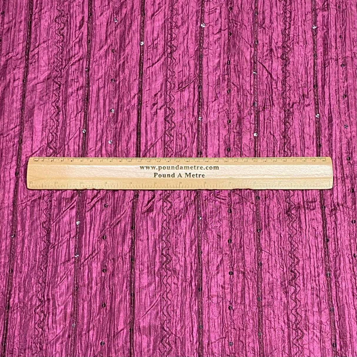 Pound A Metre 3 Metre 3 Metres Textured Sequin Crepe 55" Wide (Grape) (EOL)