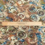 Pound A Metre 3 Metres Winter Printed Viscose Fabric- 55'' Wide - (Brown)