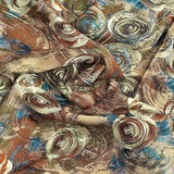 Pound A Metre 3 Metres Winter Printed Viscose Fabric- 55'' Wide - (Brown)