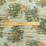 Pound A Metre 3 Metres Winter Printed Viscose Fabric- 55'' Wide - (Pale Green)