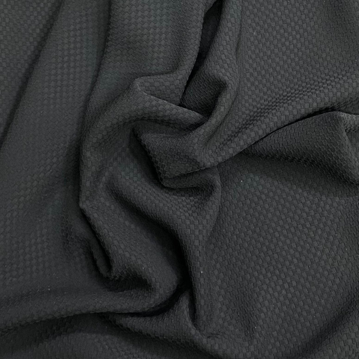 Pound A Metre 3 Metres Winter Textured Viscose Jersey- 55" Wide (Black) (Christmas Sale)