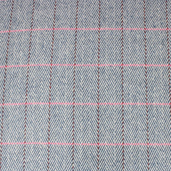 3 Metres Wool Rich Chevron Fabric 55" Wide Blue - Pound A Metre