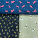 Pound A Metre 3 Piece Bundle Digitally Printed 100% Cotton- 45" Wide (Insects)