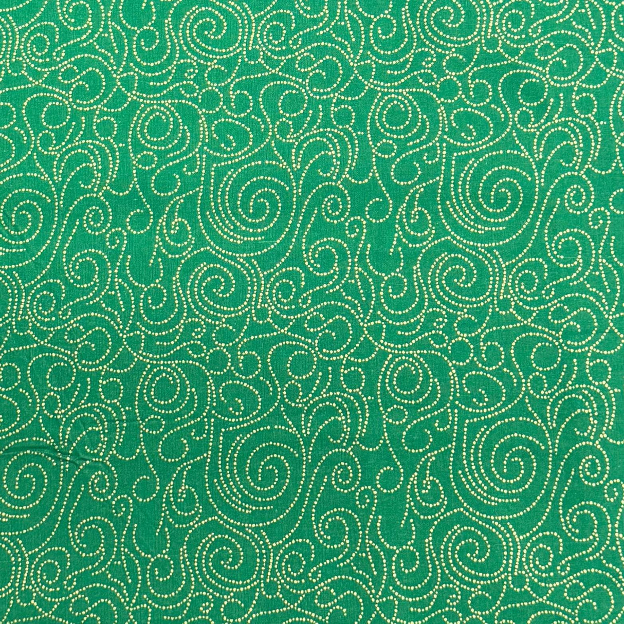 Pound A Metre 3 Piece Bundle Digitally Printed Gold Foil Christmas 100% Cotton- 45" Wide (Swirl Bundle)