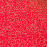 Pound A Metre 3 Piece Bundle Digitally Printed Gold Foil Christmas 100% Cotton- 45" Wide (Swirl Bundle)