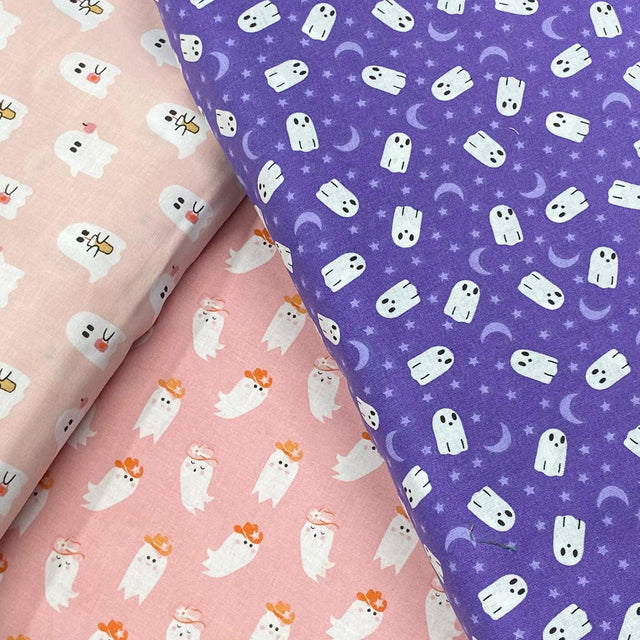 Pound A Metre 3 Piece Bundle Digitally Printed Halloween 100% Cotton- 45" Wide (Ghost Bundle)