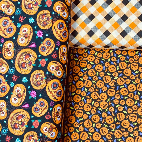 Pound A Metre 3 Piece Bundle Digitally Printed Halloween 100% Cotton- 45" Wide (Halloween Bundle)