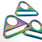 Pound A Metre Rainbow / Pack Of 2 38/40mm Metal Triangle Rings For Bags- 5 Colours- Pack Of 2