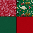 Pound A Metre 4 Fat Quarters 4 Piece Fat Quarter Bundle- 100% Cotton (Festive)