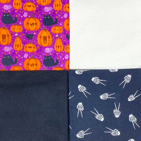 Pound A Metre 4 Fat Quarters 4 Piece Fat Quarter Bundle- 100% Cotton (Halloween Patch)