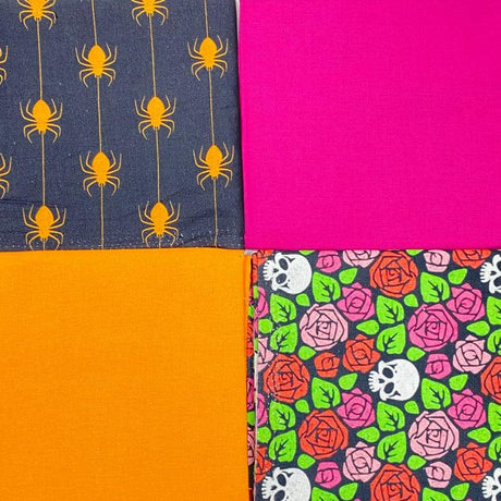Pound A Metre 4 Fat Quarters 4 Piece Fat Quarter Bundle- 100% Cotton (Halloween Scare)