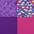 Pound A Metre 4 Fat Quarters 4 Piece Fat Quarter Bundle- 100% Cotton (Rainbows)