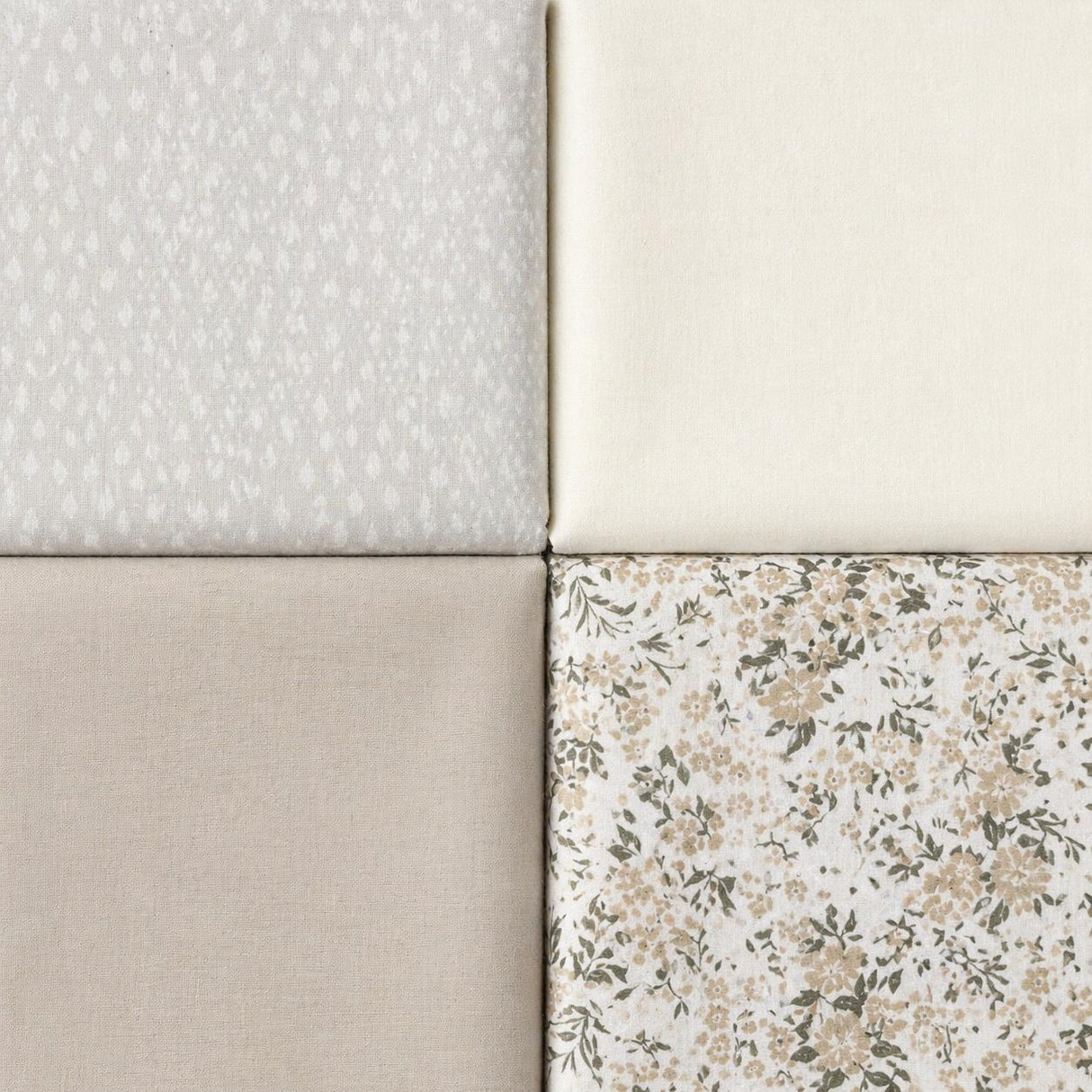 Pound A Metre 4 Fat Quarters 4 Piece Fat Quarter Bundle- 100% Cotton (Soft Nature)