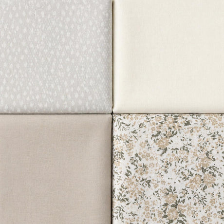 Pound A Metre 4 Fat Quarters 4 Piece Fat Quarter Bundle- 100% Cotton (Soft Nature)