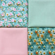 Pound A Metre 4 Fat Quarters 4 Piece Fat Quarter Bundle- 100% Cotton (Watercolour Floral)