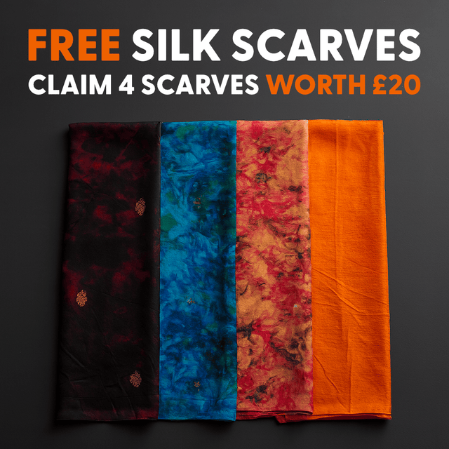 Pound A Metre 4 Pure Silk Scarves: Claim For Free Now