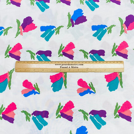 Pound A Metre 5 Metre 100% Premium Cotton Fabric- 55'' Wide (Splash)