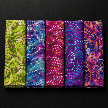 Pound A Metre 5 x 1 Metre 5 Metre Bali Batik Fabric Bundle- 100% Cotton (2001)