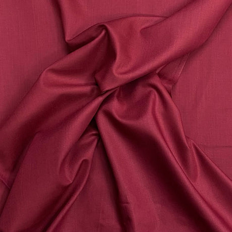 Pound A Metre 5 Metre Plain Cotton Poplin –  36” Wide - (Maroon)