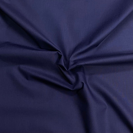 Pound A Metre 5 Metre Plain Cotton Poplin –  36” Wide - (Navy)