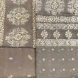 Pound A Metre 5 Metre Printed Foil Chiffon Bundle – 45" Wide (Brown)