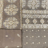 Pound A Metre 5 Metre Printed Foil Chiffon Bundle – 45" Wide (Brown)