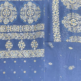 Pound A Metre 5 Metre Printed Foil Chiffon Bundle – 45" Wide (Denim Blue)