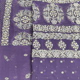 Pound A Metre 5 Metre Printed Foil Chiffon Bundle – 45" Wide (Purple)