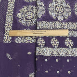 Pound A Metre 5 Metre Printed Foil Chiffon Bundle – 45" Wide (Purple)