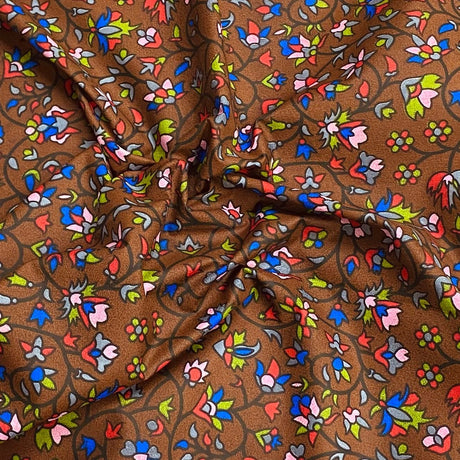 Pound A Metre 5 Metres Luxury Printed Cotton – 36" Wide- (Brown) (EOL)