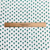 Pound A Metre 5 Metres Luxury Printed Cotton – 36" Wide-(White & Green Flower)