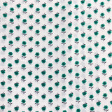 Pound A Metre 5 Metres Luxury Printed Cotton – 36" Wide-(White & Green Flower)