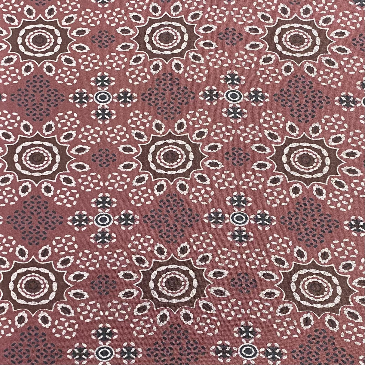 Pound A Metre 5 Metres Printed Alphine Fabric 36'' Wide - (Maroon Design)