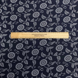 Pound A Metre 5 Metres Printed Alphine Fabric 36'' Wide - (Navy Bloom)