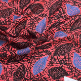 Pound A Metre 5 Metres Printed Dressmaking Viscose Fabric – 55" Wide (Red Flower)