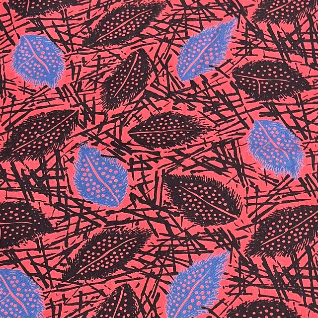 Pound A Metre 5 Metres Printed Dressmaking Viscose Fabric – 55" Wide (Red Flower)