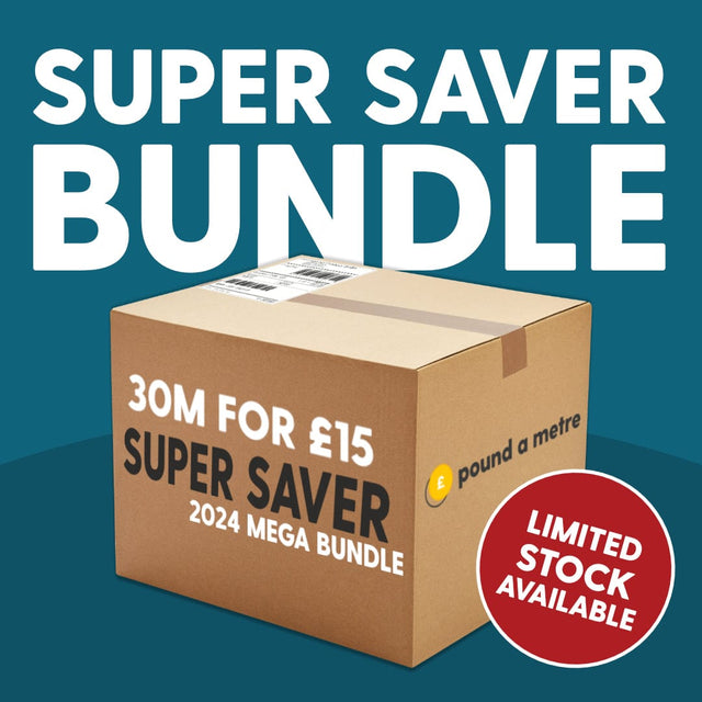 Pound A Metre 10 x 3 Metres (30 Metres) '50p A Metre' Mixed Fabric Bundle (30 Metres)