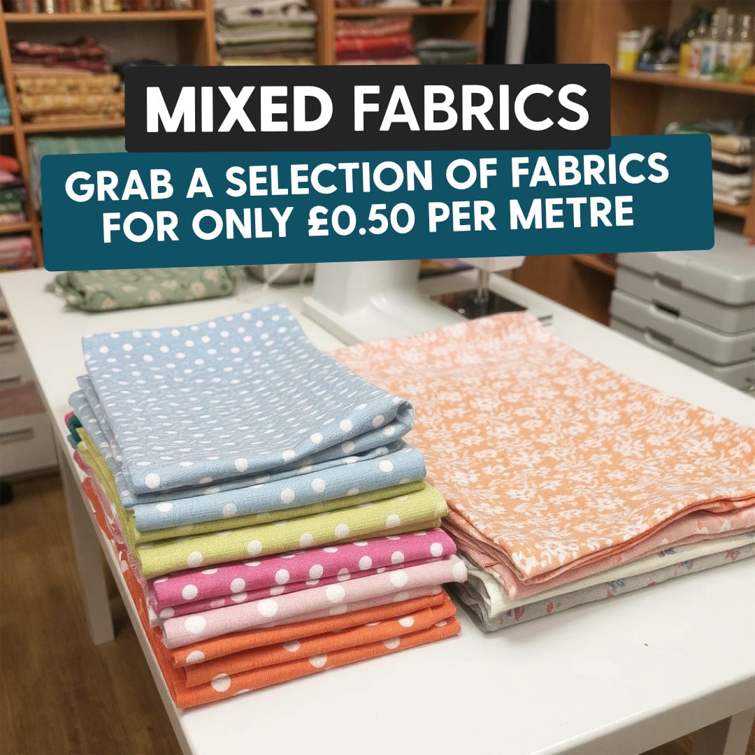 Pound A Metre 10 x 3 Metres (30 Metres) '50p A Metre' Mixed Fabric Bundle (30 Metres)