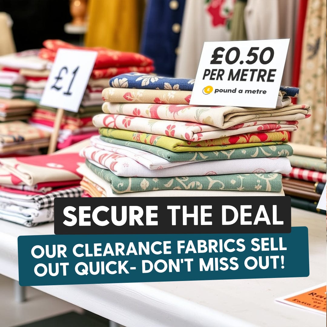 Pound A Metre 10 x 3 Metres (30 Metres) '50p A Metre' Mixed Fabric Bundle (30 Metres)