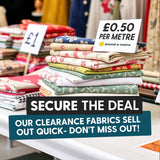 Pound A Metre 10 x 3 Metres (30 Metres) '50p A Metre' Mixed Fabric Bundle (30 Metres)