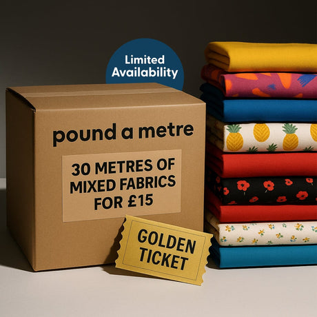 Pound A Metre 30 Metres (30 Metres) 50p A Metre: Print & Plain Fabric Bundle