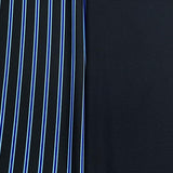 Pound A Metre 6 Metres 6 Metre Bundle – Luxurious Soft Viscose Jersey (1 Plain + 1 Printed) (Black & Blue)