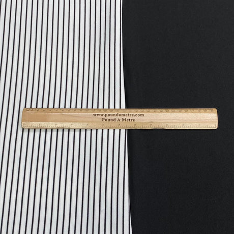 Pound A Metre 6 Metres 6 Metre Bundle – Luxurious Soft Viscose Jersey (1 Plain + 1 Printed) (Black & White)