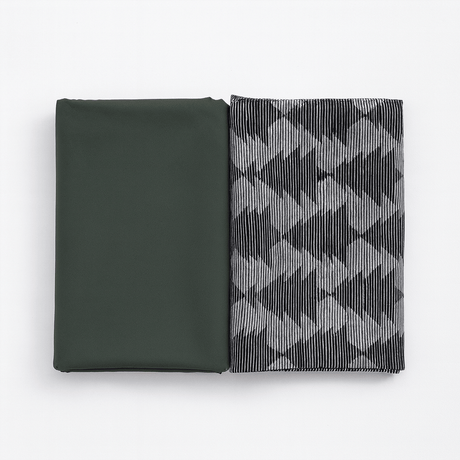 Pound A Metre 6 Metres 6 Metre Bundle – Luxurious Soft Viscose Jersey (1 Plain + 1 Printed) (Bundle 3)