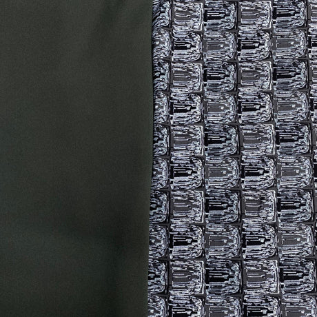 Pound A Metre 6 Metres 6 Metre Bundle – Luxurious Soft Viscose Jersey (1 Plain + 1 Printed) (Bundle 5)