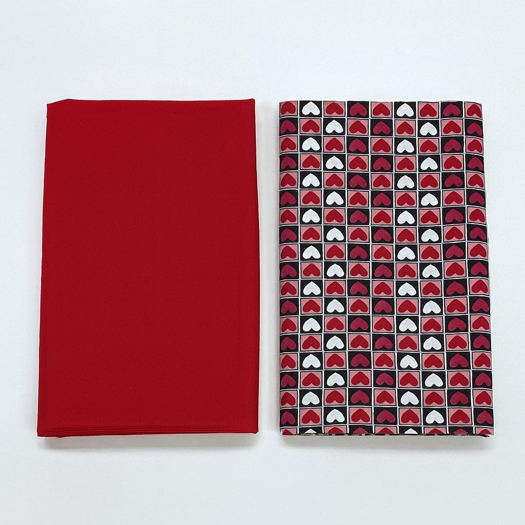 Pound A Metre 6 Metres 6 Metre Bundle – Luxurious Soft Viscose Jersey (1 Plain + 1 Printed) (Bundle 6)