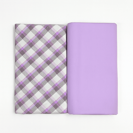 Pound A Metre 6 Metres 6 Metre Bundle – Luxurious Soft Viscose Jersey (1 Plain + 1 Printed) (Bundle1)