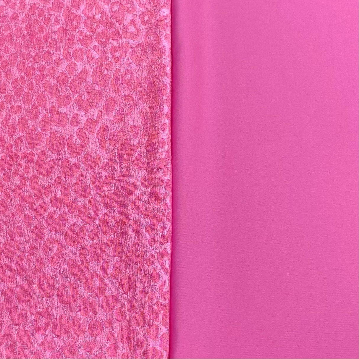 Pound A Metre 6 Metres 6 Metre Bundle – Luxurious Soft Viscose Jersey (1 Plain + 1 Printed) (Pink)